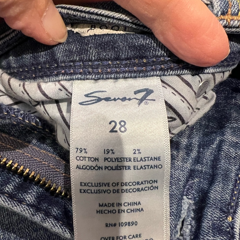 Seven7 Blue Flare Wide Leg Jeans